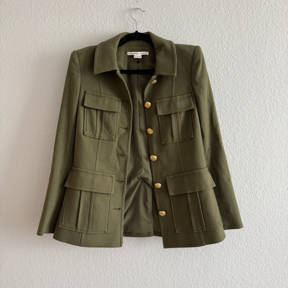 Veronica Beard Olive Utility Jacket, Size 4 - Picture 2 of 9